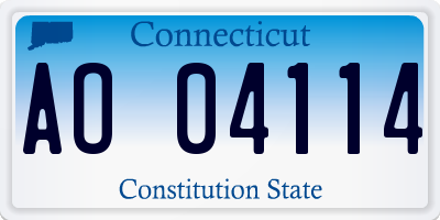CT license plate AO04114