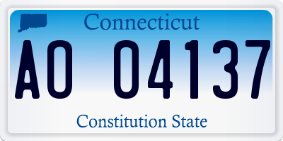 CT license plate AO04137
