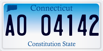 CT license plate AO04142