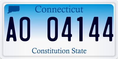 CT license plate AO04144