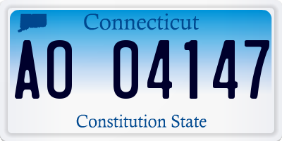 CT license plate AO04147