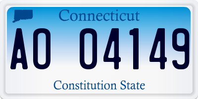 CT license plate AO04149