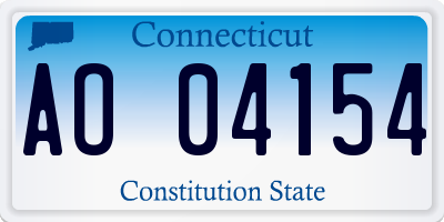 CT license plate AO04154