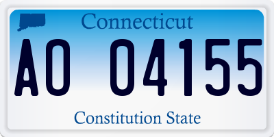 CT license plate AO04155