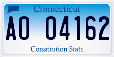 CT license plate AO04162