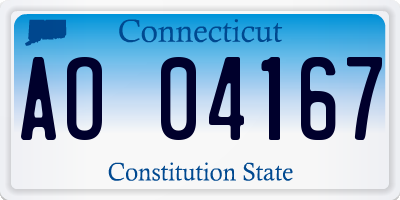 CT license plate AO04167