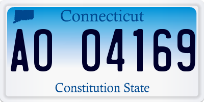 CT license plate AO04169