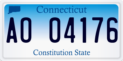 CT license plate AO04176