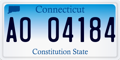 CT license plate AO04184