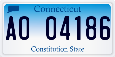 CT license plate AO04186