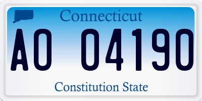 CT license plate AO04190