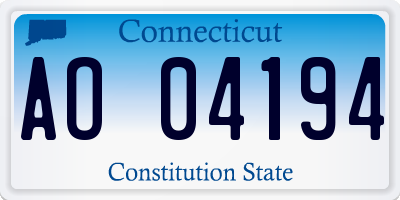 CT license plate AO04194