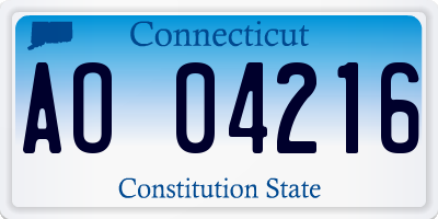 CT license plate AO04216