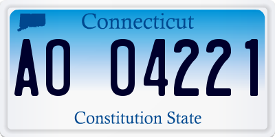 CT license plate AO04221