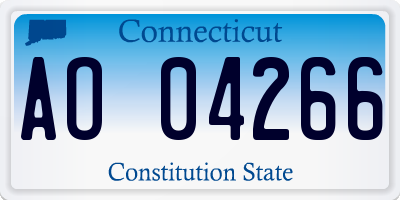 CT license plate AO04266