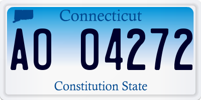 CT license plate AO04272