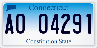 CT license plate AO04291