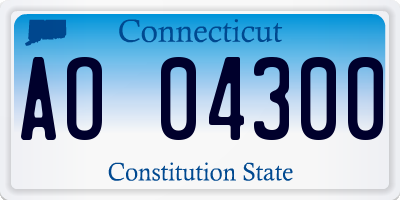 CT license plate AO04300