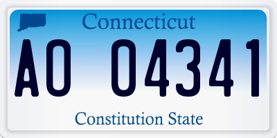 CT license plate AO04341