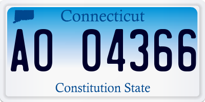 CT license plate AO04366