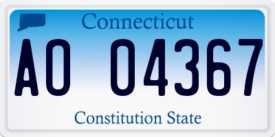CT license plate AO04367