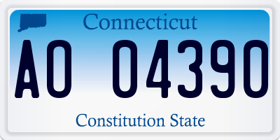 CT license plate AO04390