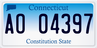 CT license plate AO04397
