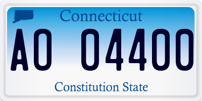 CT license plate AO04400