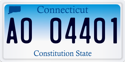 CT license plate AO04401
