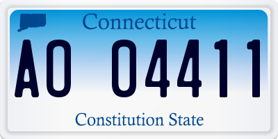 CT license plate AO04411