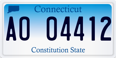 CT license plate AO04412