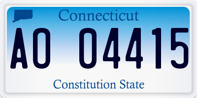 CT license plate AO04415