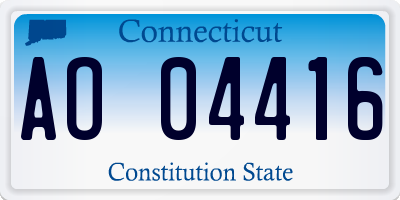 CT license plate AO04416