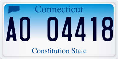 CT license plate AO04418