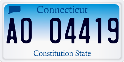 CT license plate AO04419