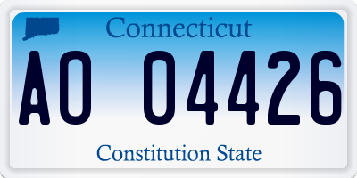 CT license plate AO04426