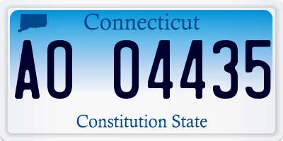 CT license plate AO04435