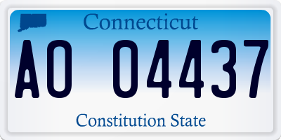 CT license plate AO04437