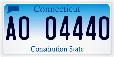 CT license plate AO04440