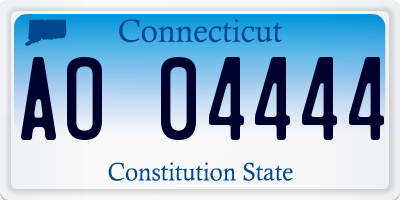 CT license plate AO04444