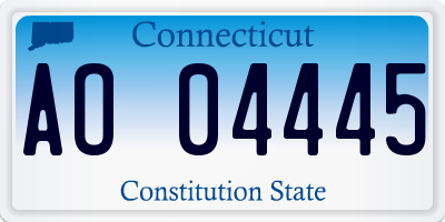 CT license plate AO04445