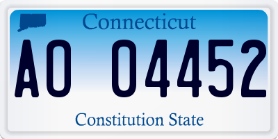 CT license plate AO04452