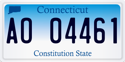 CT license plate AO04461