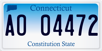 CT license plate AO04472