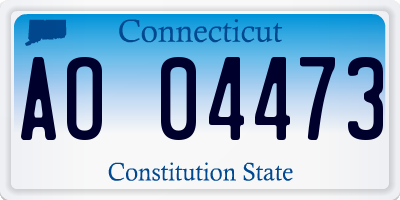CT license plate AO04473