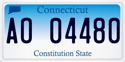 CT license plate AO04480