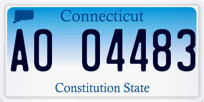 CT license plate AO04483