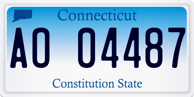 CT license plate AO04487