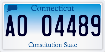 CT license plate AO04489