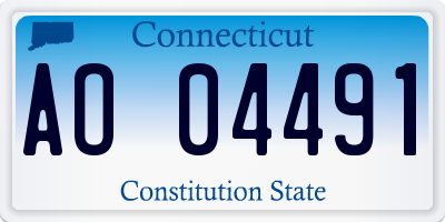 CT license plate AO04491